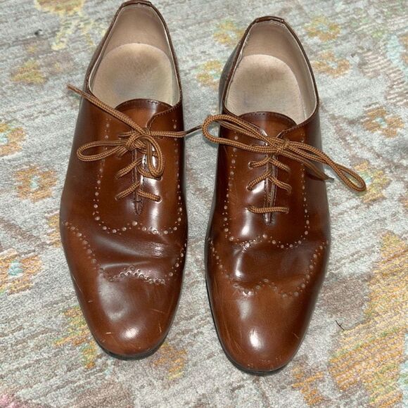 Classic Brown Kids Dress Shoes - Picture 1 of 5